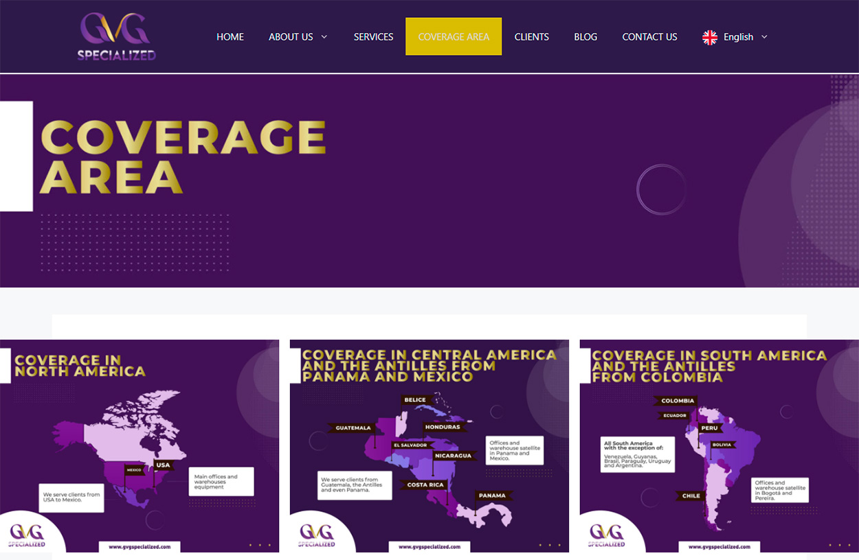 Diseño de página web para GVG Specialized