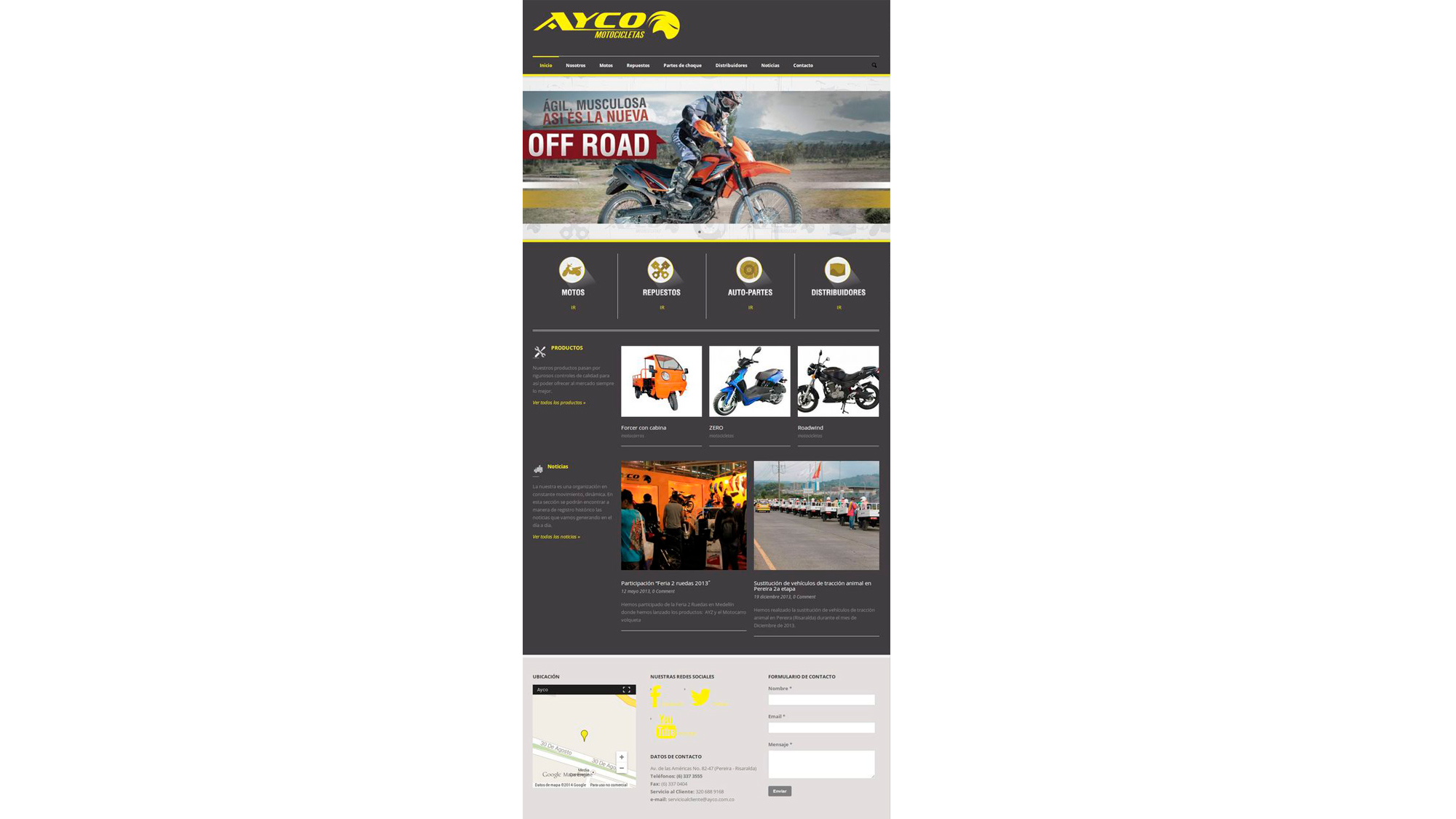 Diseño de página web para Ayco