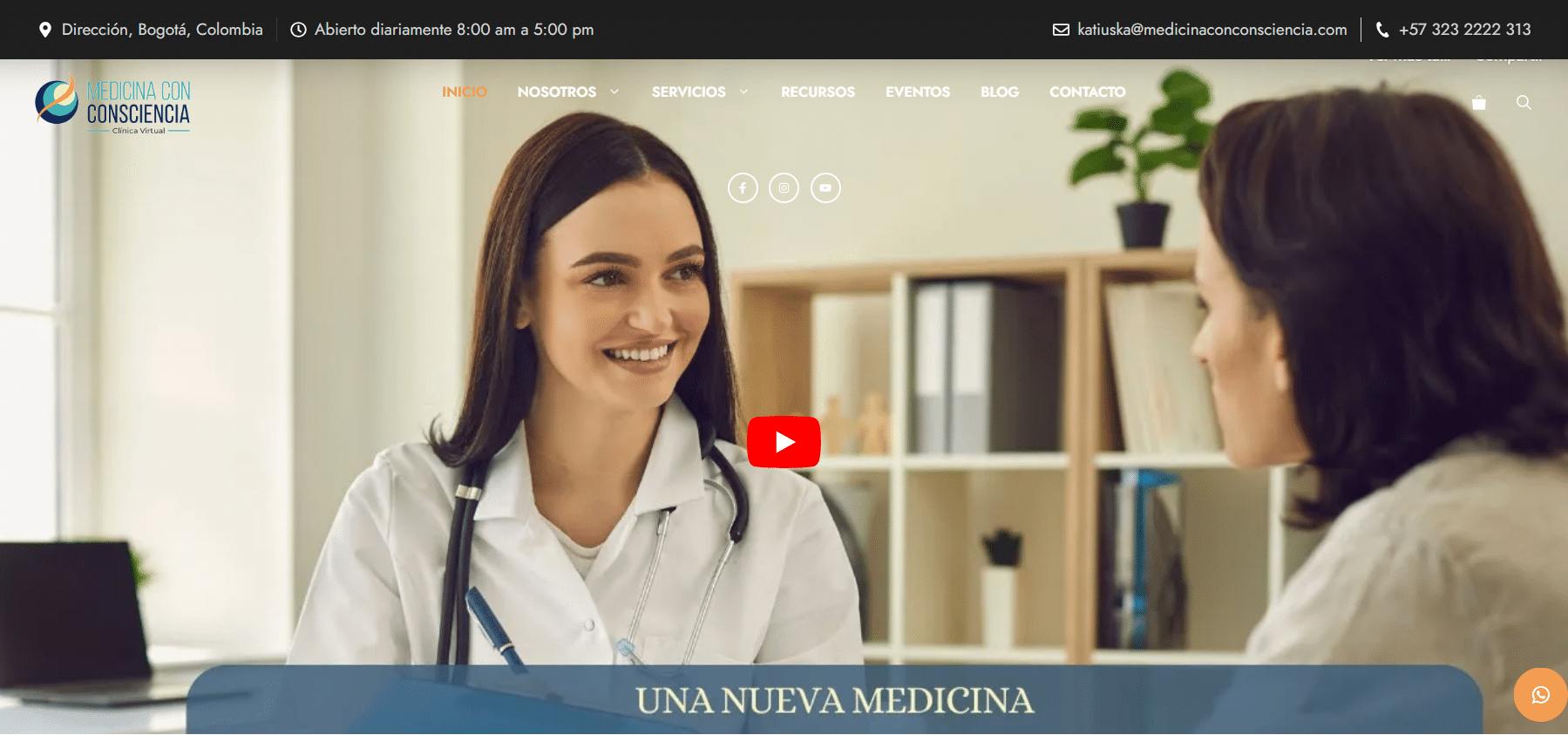Diseño de página web para Medicina con Consciencia