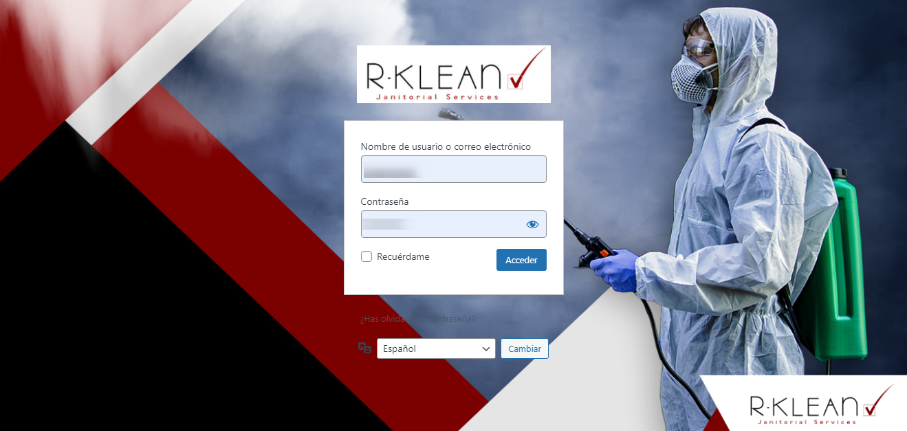 Diseño de página web para Rklean