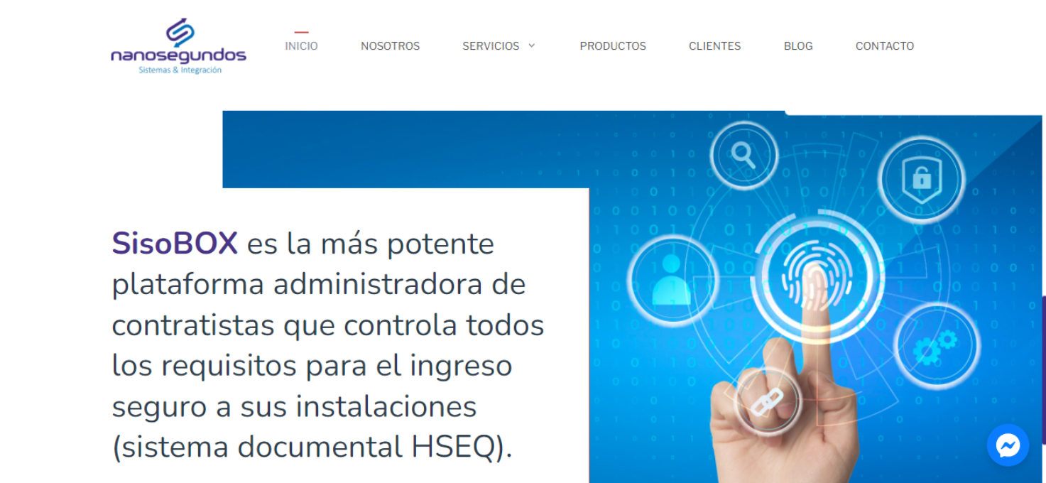 Diseño de página web para Nanosegundos